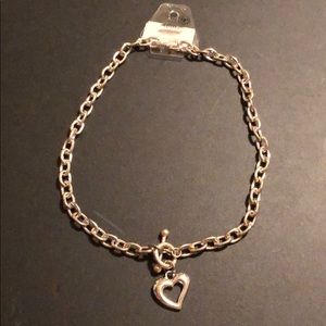Silver necklace with heart